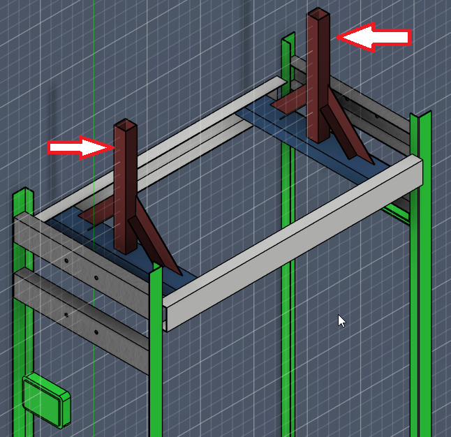 "Soporte para izado de la estructura"